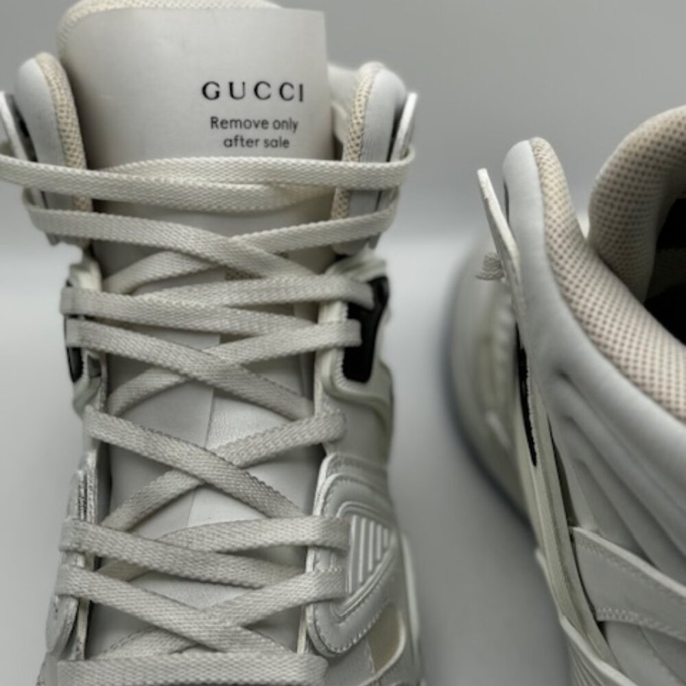 Gucci Men's Basket High-Top Sneakers 12 - Picture 9 of 11